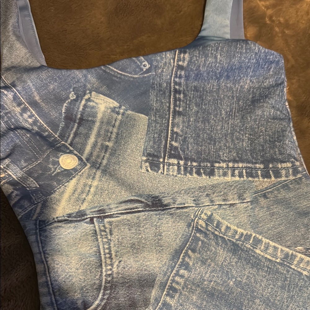Stylish Denim Women's dress short above the knees stretch material size small